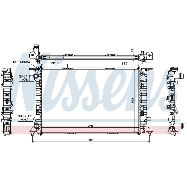 Nissen Nissens Radiator, 60323 60323